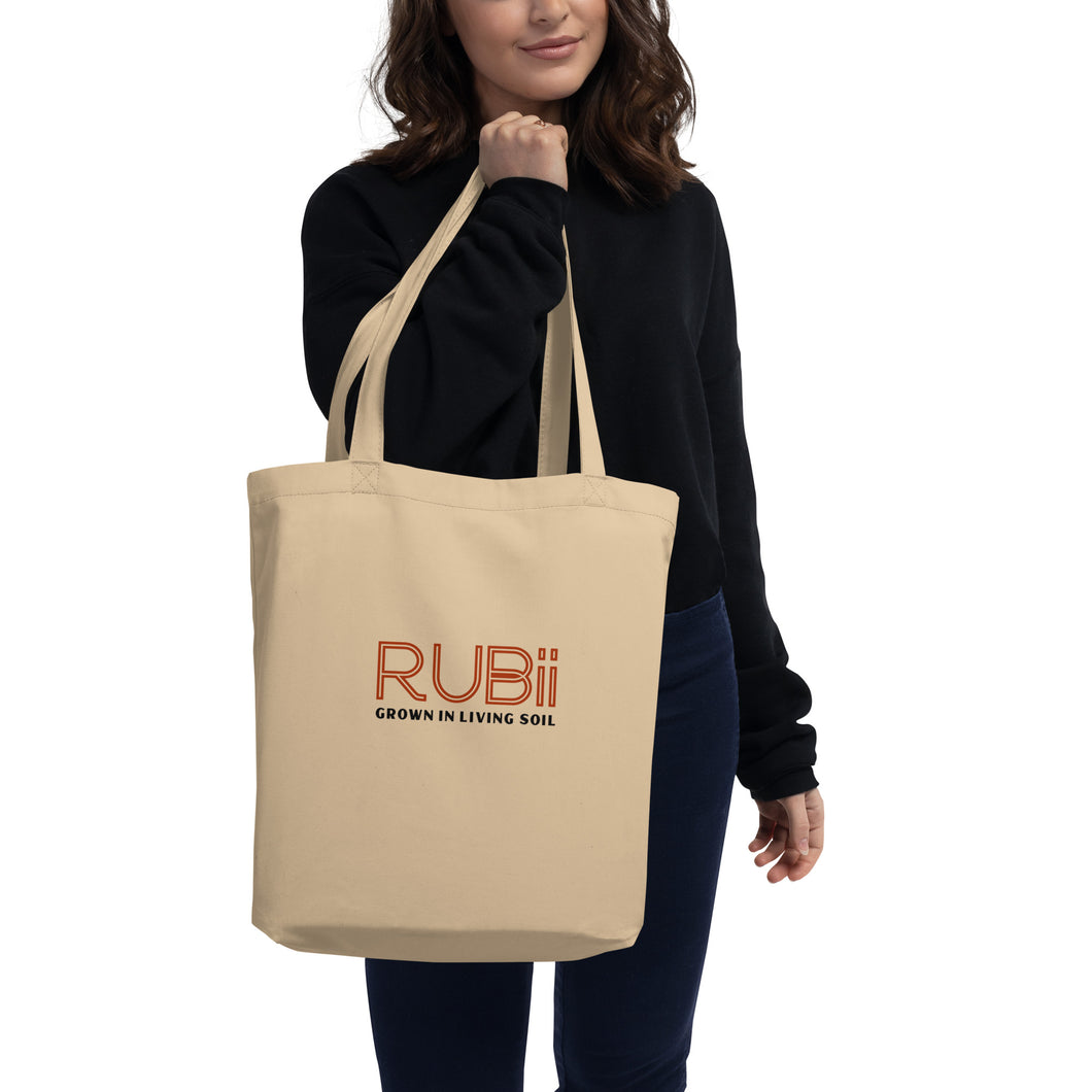 RUBii Grown In Living Soil Logo'd Eco Tote Bag | KindColours.com