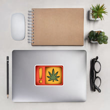 Load image into Gallery viewer, Sticker - ! Weed Warning Label | KindColours.com