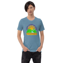 Load image into Gallery viewer, Rocky Mountain High - Humorous Unisex Tshirt (Front Print) | KindColours.com