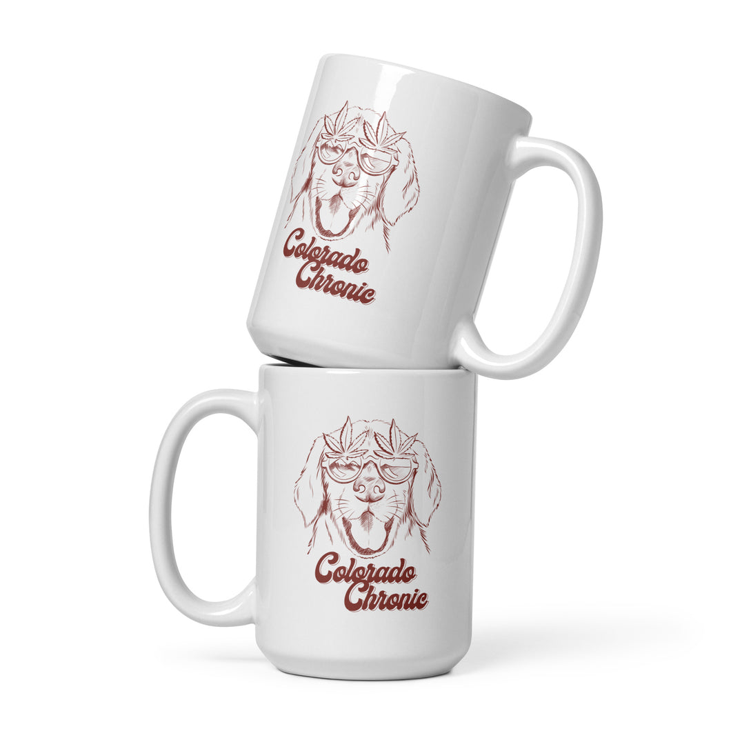 Colorado Chronic Retriever 15oz White Glossy Mug | kindcolours.com