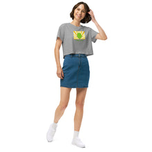 Load image into Gallery viewer, Kind Livin&#39; Crop Top - Humorous Weed Graphic Tee | KindColours.com