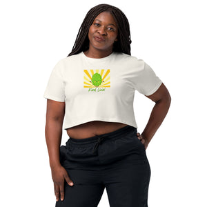 Kind Livin' Crop Top - Humorous Weed Graphic Tee | KindColours.com