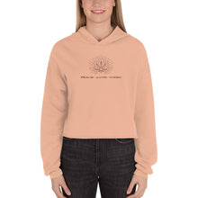 Load image into Gallery viewer, Peace-Love-Weed Women&#39;s Cropped Hoodie | kindcolours.com