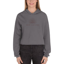 Load image into Gallery viewer, Peace-Love-Weed Women&#39;s Cropped Hoodie | kindcolours.com