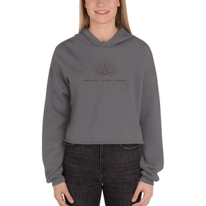 Peace-Love-Weed Women's Cropped Hoodie | kindcolours.com