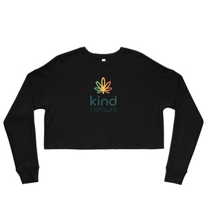 Kind Colours Weed Leaf Cropped Sweatshirt | kindcolours.com