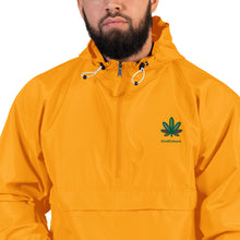 Load image into Gallery viewer, Embroidered Multi-Colored Weed Leaf Champion Packable Jacket | Kind Colours, Boulder CO