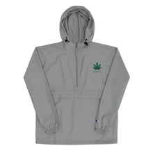 Load image into Gallery viewer, Embroidered Multi-Colored Weed Leaf Champion Packable Jacket | Kind Colours, Boulder CO