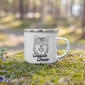 Colorado Chronic Husky Enamel Mug white