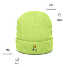 Load image into Gallery viewer, Weed Leaf Logo&#39;d Ribbed Knit Beanie | Kind Colours, Colorado