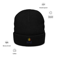 Load image into Gallery viewer, Weed Leaf Logo&#39;d Ribbed Knit Beanie | Kind Colours, Colorado