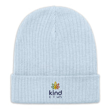 Load image into Gallery viewer, Weed Leaf Logo&#39;d Ribbed Knit Beanie | Kind Colours, Colorado