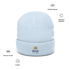 Load image into Gallery viewer, Weed Leaf Logo&#39;d Ribbed Knit Beanie | Kind Colours, Colorado