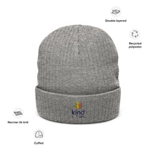 Load image into Gallery viewer, Weed Leaf Logo&#39;d Ribbed Knit Beanie | Kind Colours, Colorado