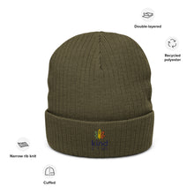 Load image into Gallery viewer, Weed Leaf Logo&#39;d Ribbed Knit Beanie | Kind Colours, Colorado