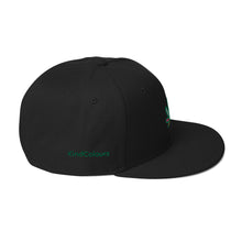 Load image into Gallery viewer, Embroidered Multi-Colored Weed Leaf Flat Bill Snapback Hat | KindCoulors.com