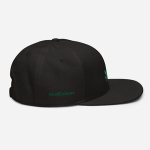 Embroidered Multi-Colored Weed Leaf Flat Bill Snapback Hat | KindCoulors.com