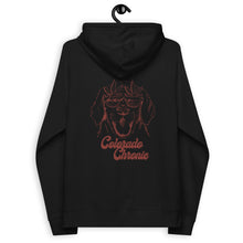 Load image into Gallery viewer, Colorado Chronic Dog Unisex Eco Raglan Hoodie Black