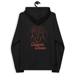 Colorado Chronic Dog Unisex Eco Raglan Hoodie Black