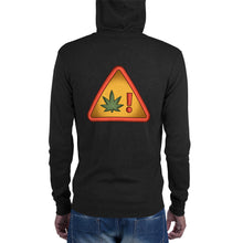 Load image into Gallery viewer, Marijuana Warning Label Lightweight Unisex Zip Hoodie | Kind Colours, Colorado