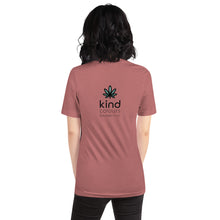 Load image into Gallery viewer, Weed Mountains Colorado-Kind Colours Logo&#39;d Unisex T-Shirt (Front-Back Print) | Kind Colours, Boulder CO