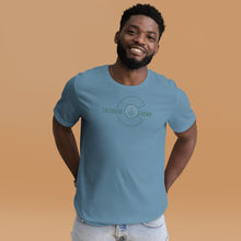 Load image into Gallery viewer, Colorado Grown-Kind Colours Green Logo Unisex Staple T-Shirt (Front-Back Print) | Kind Colours, Boulder CO