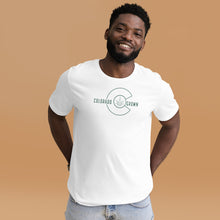 Load image into Gallery viewer, Colorado Grown-Kind Colours Green Logo Unisex Staple T-Shirt (Front-Back Print) | Kind Colours, Boulder CO