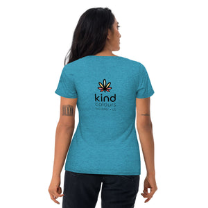 Rainbow Weed Logo'd Unisex Tri-Blend TShirt (Back Print) | Kind Colours, Boulder CO