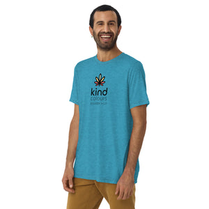 Rainbow Weed Logo'd Unisex Tri-Blend TShirt (Front Print v2) | Kind Colours, Boulder CO