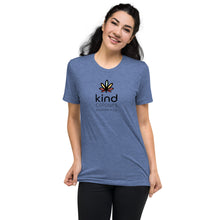 Load image into Gallery viewer, Rainbow Weed Logo&#39;d Unisex Tri-Blend TShirt (Front Print v2) | Kind Colours, Boulder CO