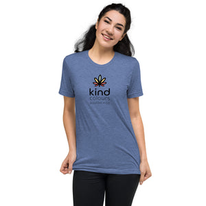 Rainbow Weed Logo'd Unisex Tri-Blend TShirt (Front Print v2) | Kind Colours, Boulder CO