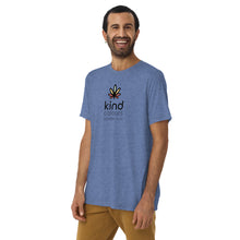 Load image into Gallery viewer, Rainbow Weed Logo&#39;d Unisex Tri-Blend TShirt (Front Print v2) | Kind Colours, Boulder CO