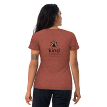 Load image into Gallery viewer, Rainbow Weed Logo&#39;d Unisex Tri-Blend TShirt (Back Print) | Kind Colours, Boulder CO