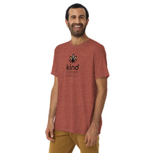 Load image into Gallery viewer, Rainbow Weed Logo&#39;d Unisex Tri-Blend TShirt (Front Print v2) | Kind Colours, Boulder CO