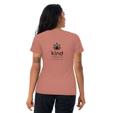 Load image into Gallery viewer, Rainbow Weed Logo&#39;d Unisex Tri-Blend TShirt (Back Print) | Kind Colours, Boulder CO