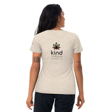 Load image into Gallery viewer, Rainbow Weed Logo&#39;d Unisex Tri-Blend TShirt (Back Print) | Kind Colours, Boulder CO