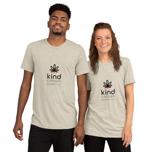 Rainbow Weed Logo'd Unisex Tri-Blend TShirt (Front Print) | Kind Colours, Boulder CO