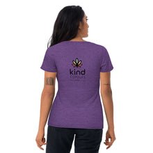 Load image into Gallery viewer, Rainbow Weed Logo&#39;d Unisex Tri-Blend TShirt (Back Print) | Kind Colours, Boulder CO