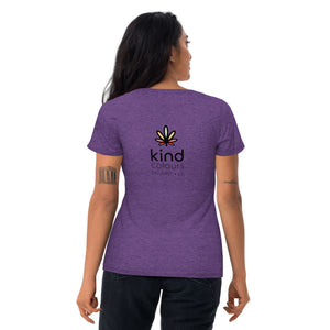 Rainbow Weed Logo'd Unisex Tri-Blend TShirt (Back Print) | Kind Colours, Boulder CO