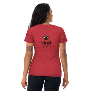 Rainbow Weed Logo'd Unisex Tri-Blend TShirt (Back Print) | Kind Colours, Boulder CO