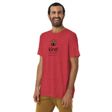 Load image into Gallery viewer, Rainbow Weed Logo&#39;d Unisex Tri-Blend TShirt (Front Print v2) | Kind Colours, Boulder CO