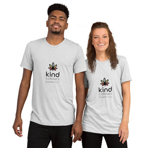 Rainbow Weed Logo'd Unisex Tri-Blend TShirt (Front Print) | Kind Colours, Boulder CO