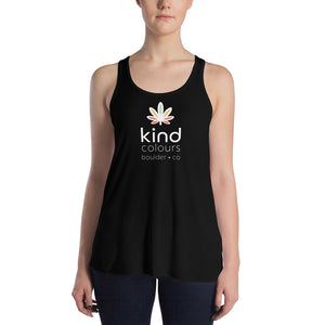 Rainbow Weed Women's Flowy Racerback Tank | Kind Colours, Boulder CO