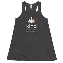 Load image into Gallery viewer, Rainbow Weed Women&#39;s Flowy Racerback Tank | Kind Colours, Boulder CO