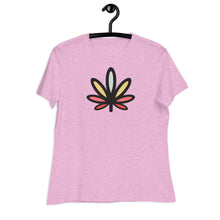 Load image into Gallery viewer, Rainbow Weed Leaf Women&#39;s Relaxed Tshirt | Kind Colours, Boulder CO